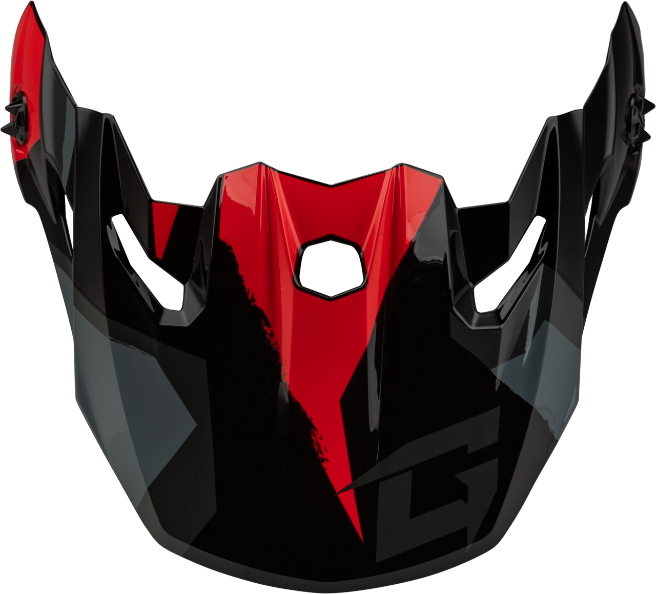 Gmax #G096014 - Mx-96 Splinter Visor W/Screws Black/RED