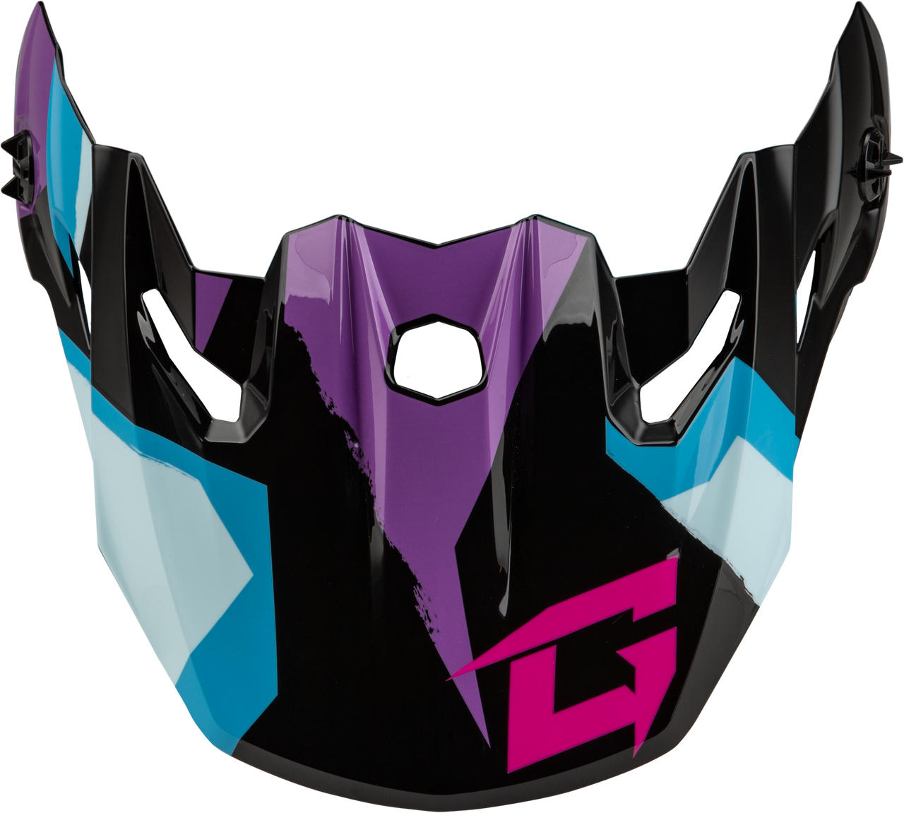 Gmax #G096016 - Mx-96 Splinter Visor W/Screws Black/Purple/Blue