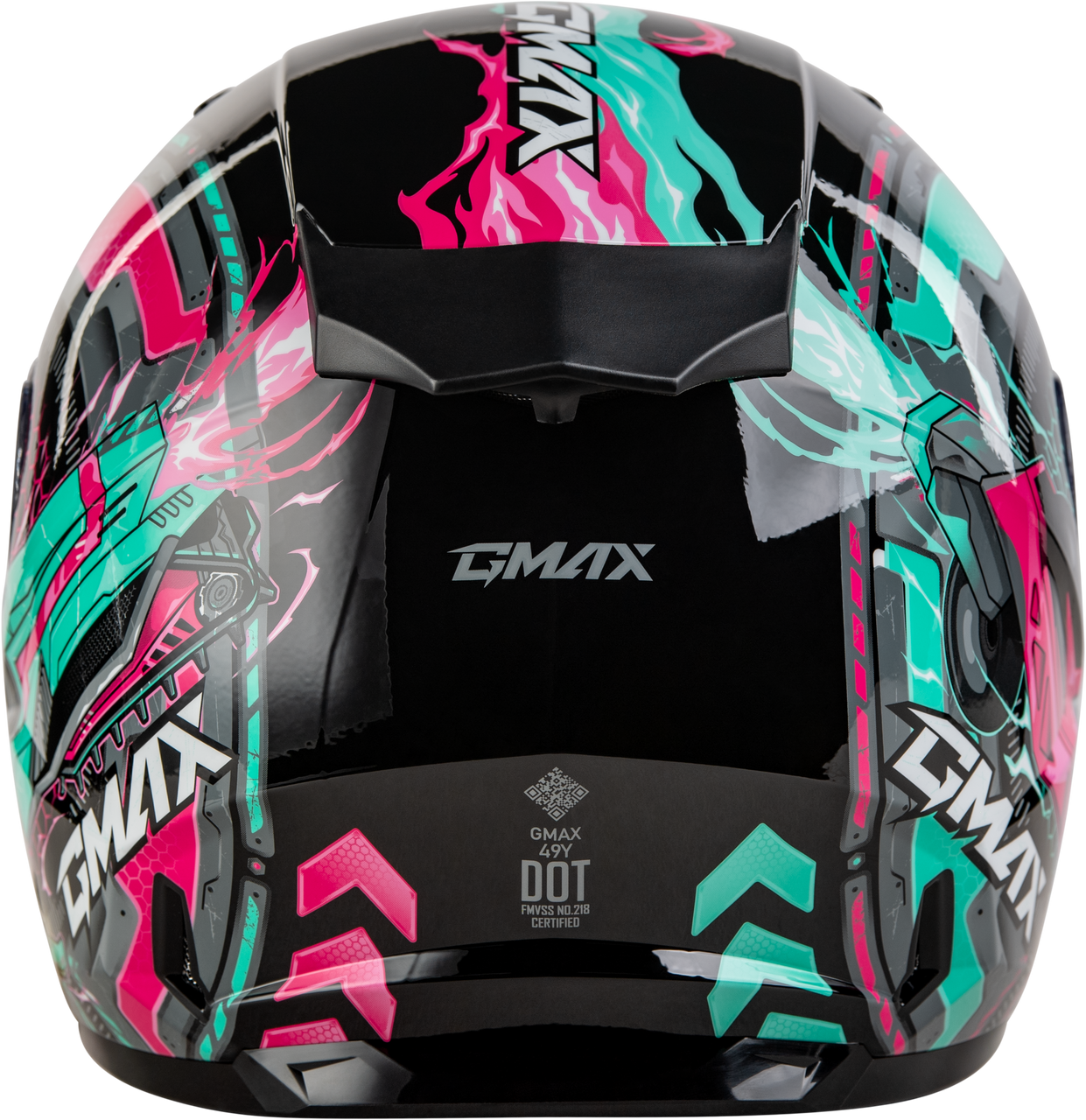 Gmax #G14911402 - Gm-49y Charge Helmet Black/Pink/Aqua YL