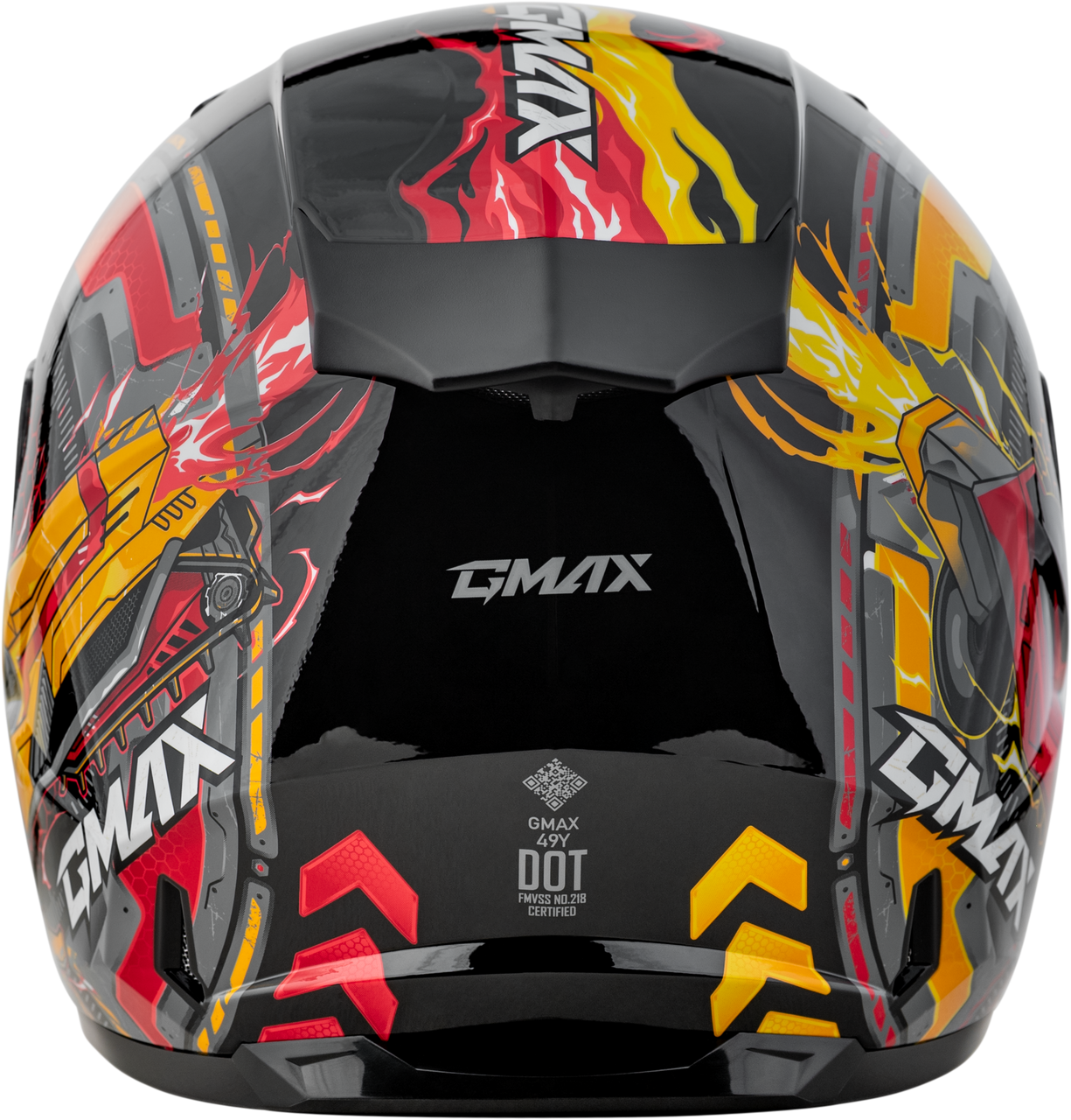 Gmax #G14911151 - Gm-49y Charge Helmet Black/RED/Yellow YM