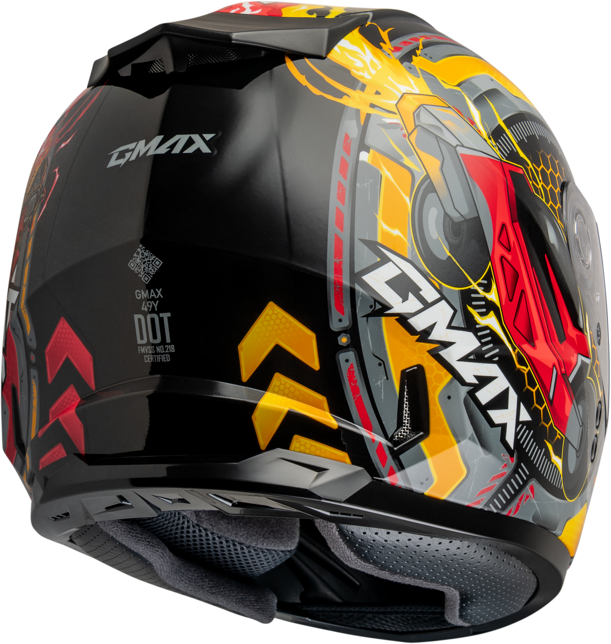 Gmax #G14911151 - Gm-49y Charge Helmet Black/RED/Yellow YM