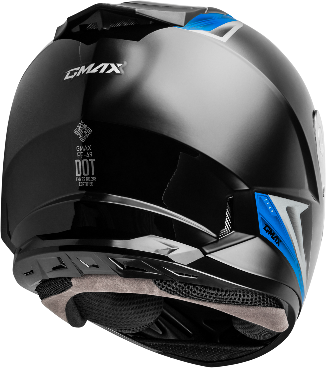 Gmax #F1498134 - Ff-49 Syth Helmet Black/Blue SM
