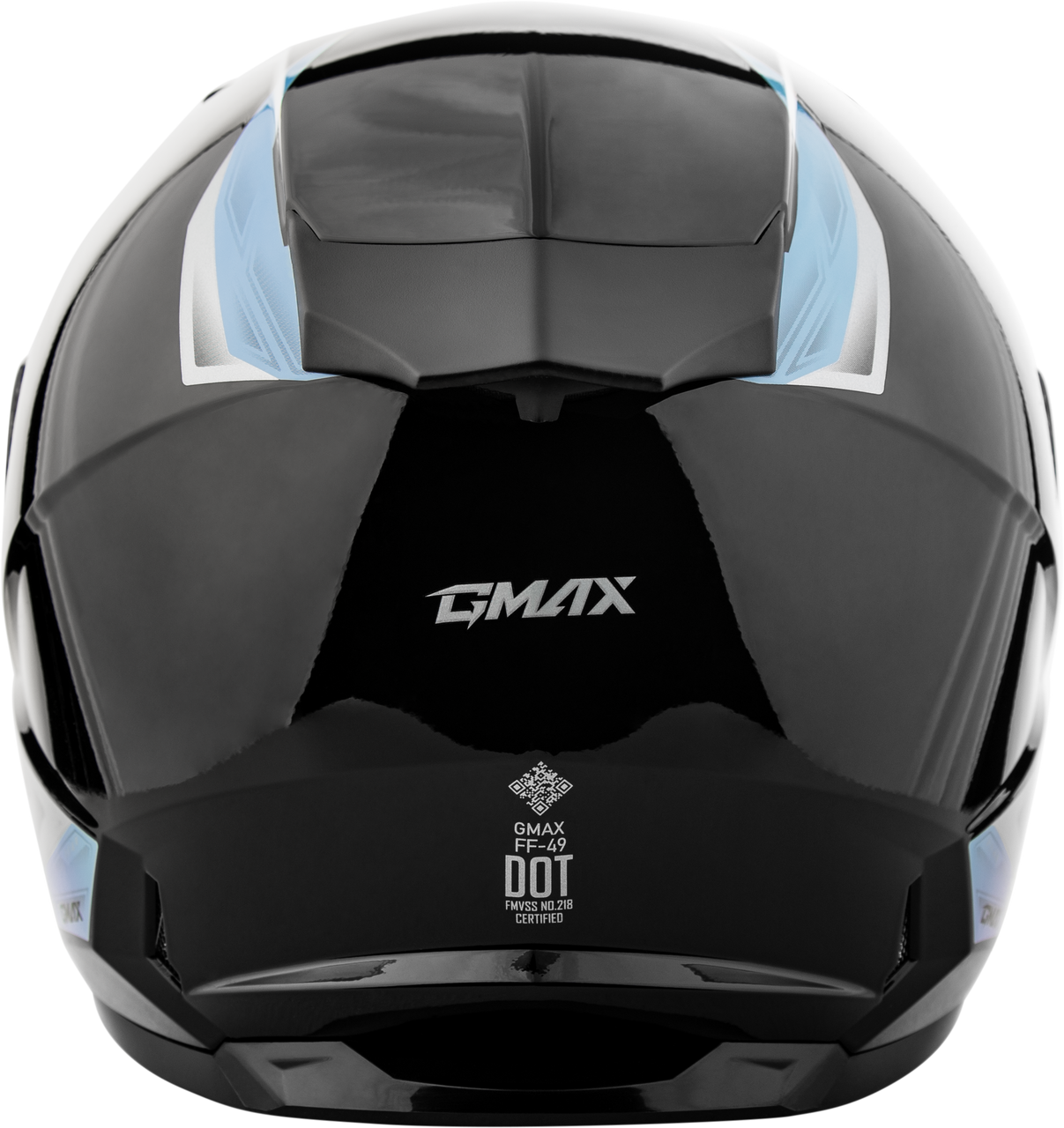 Gmax #F1498437 - Ff-49 Syth Helmet Black/Silver Blue XL