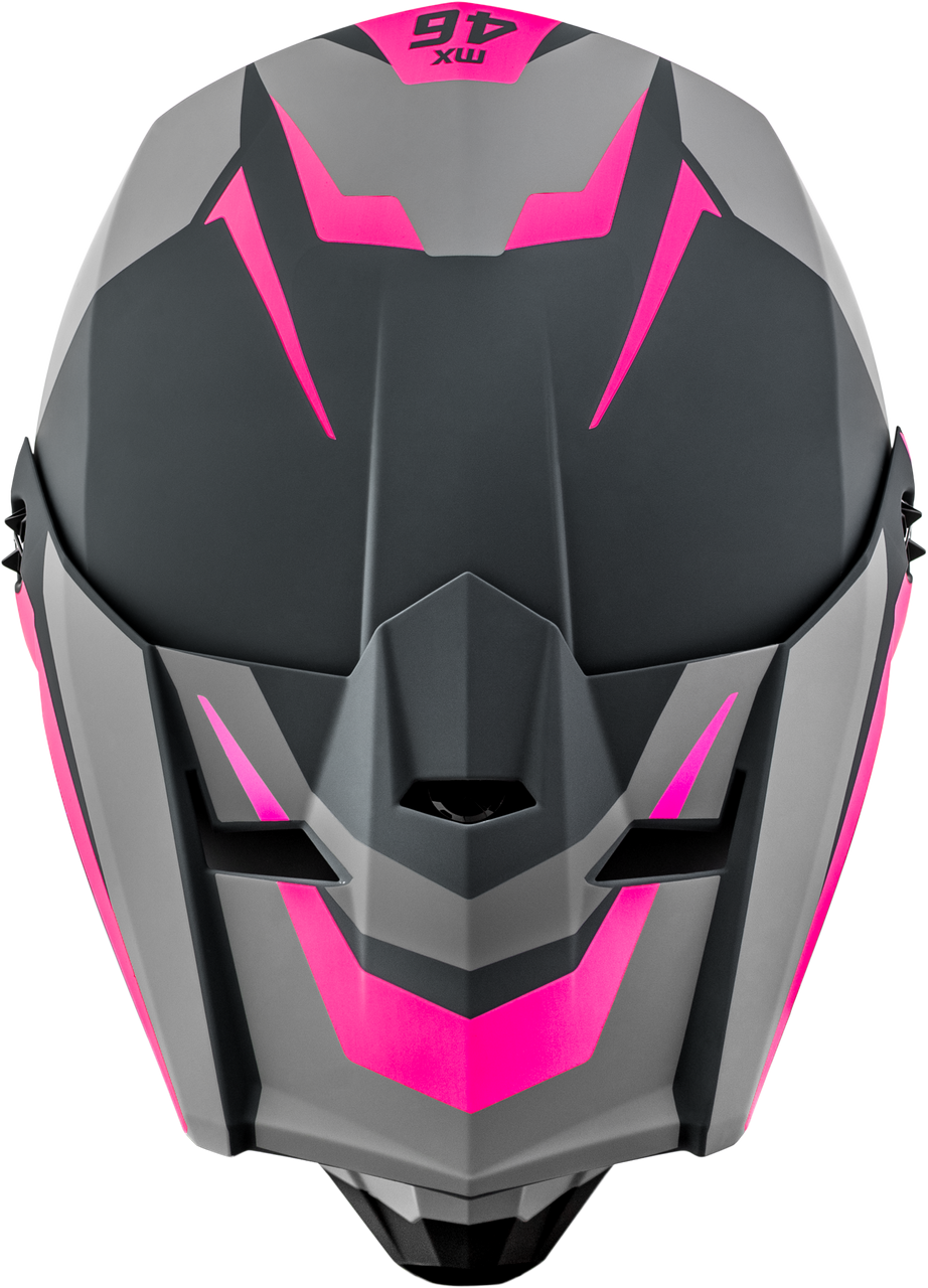 Gmax #D3466342 - Mx-46y Cyclus Helmet Matte Grey/Pink YL