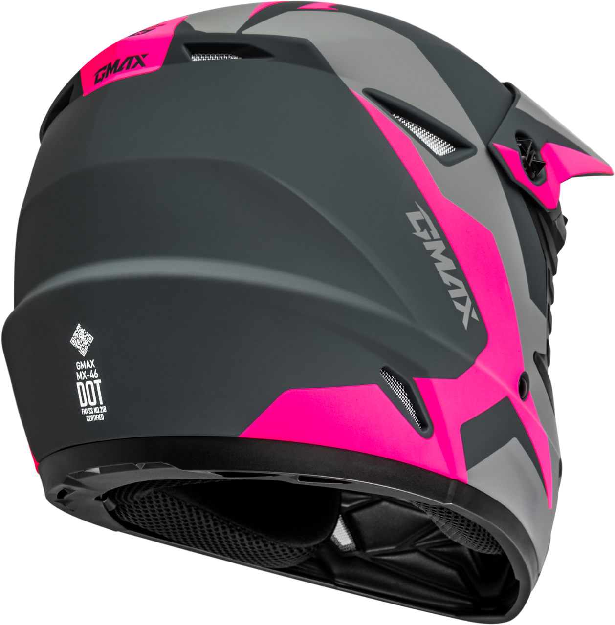 Gmax #D3466340 - Mx-46y Cyclus Helmet Matte Grey/Pink YS
