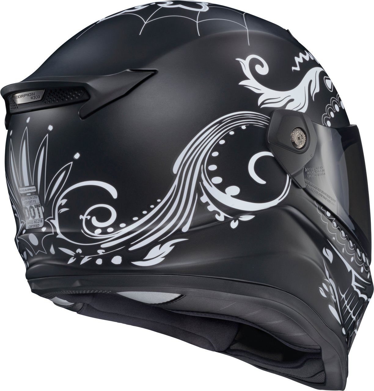 Scorpion EXO #CFX-1207 - Covert FX Full Face Helmet EL Malo White/Matte Black 2X