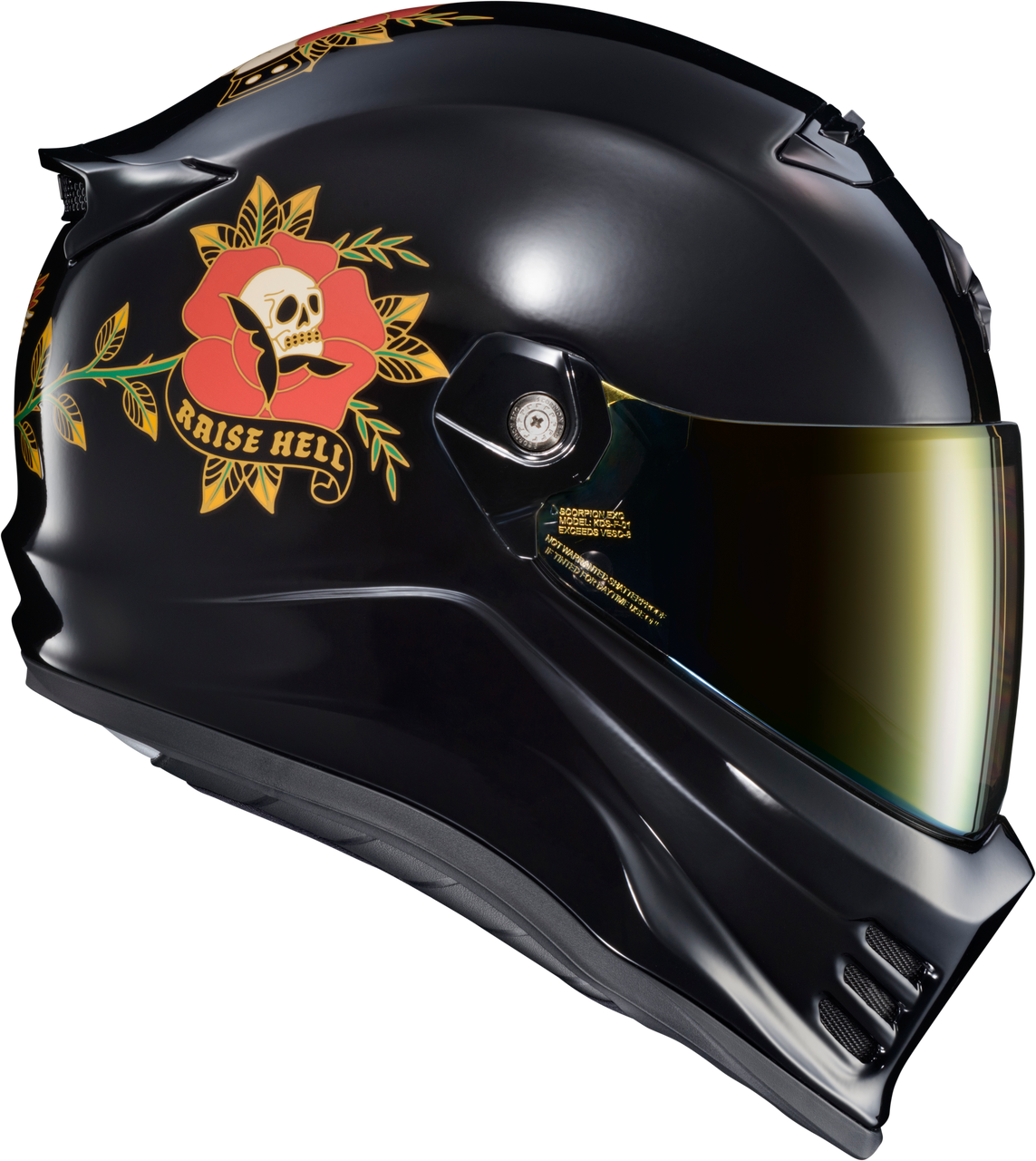 Scorpion EXO #CFX-1007 - Covert FX Full Face Helmet THE Litas Gloss Black 2X