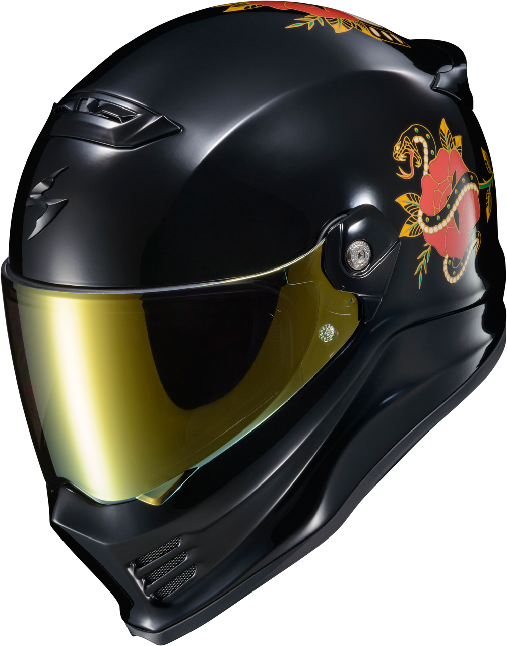 Scorpion EXO #CFX-1007 - Covert FX Full Face Helmet THE Litas Gloss Black 2X