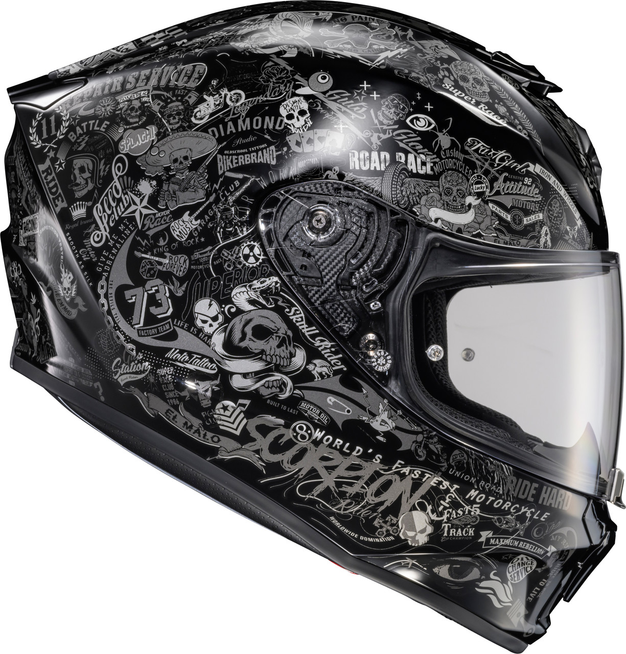 Scorpion EXO #33-2303 - Exo-r330 Full Face Helmet Shake 2 Black SM