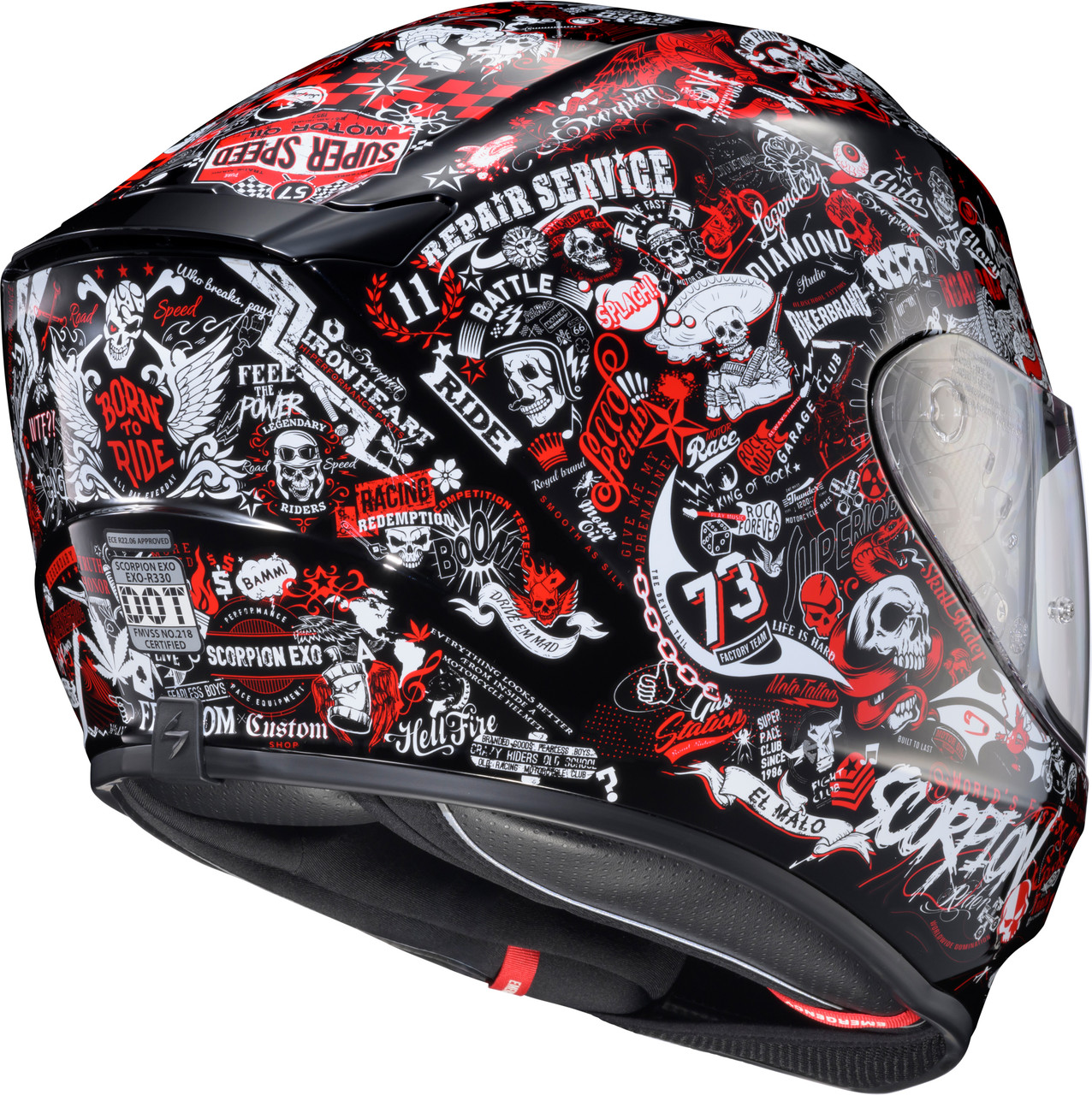 Scorpion EXO #33-2316 - Exo-r330 Full Face Helmet Shake 2 RED XL