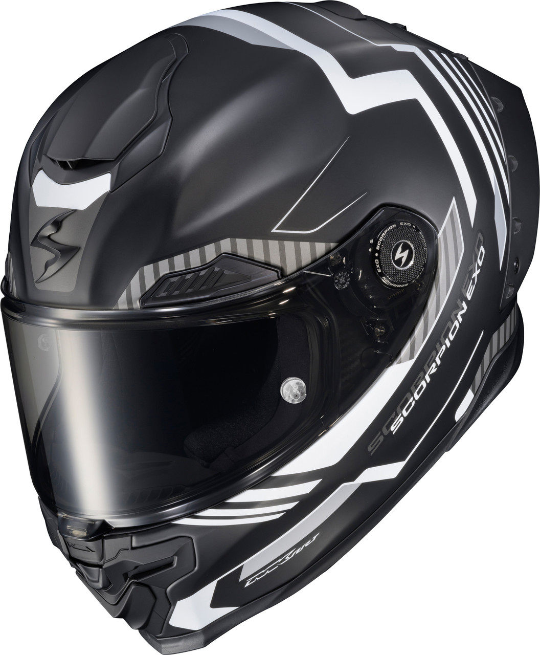 Scorpion EXO #WAR-3546 - Apex Exo-warp Full Face Helmet Atarax Black/White XL