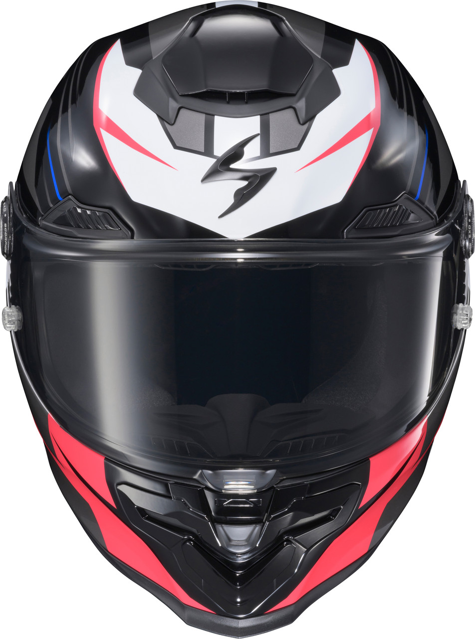 Scorpion EXO #WAR-3005 - Apex Exo-warp Full Face Helmet Dilithium BLK/RED/WHT/Blue LG