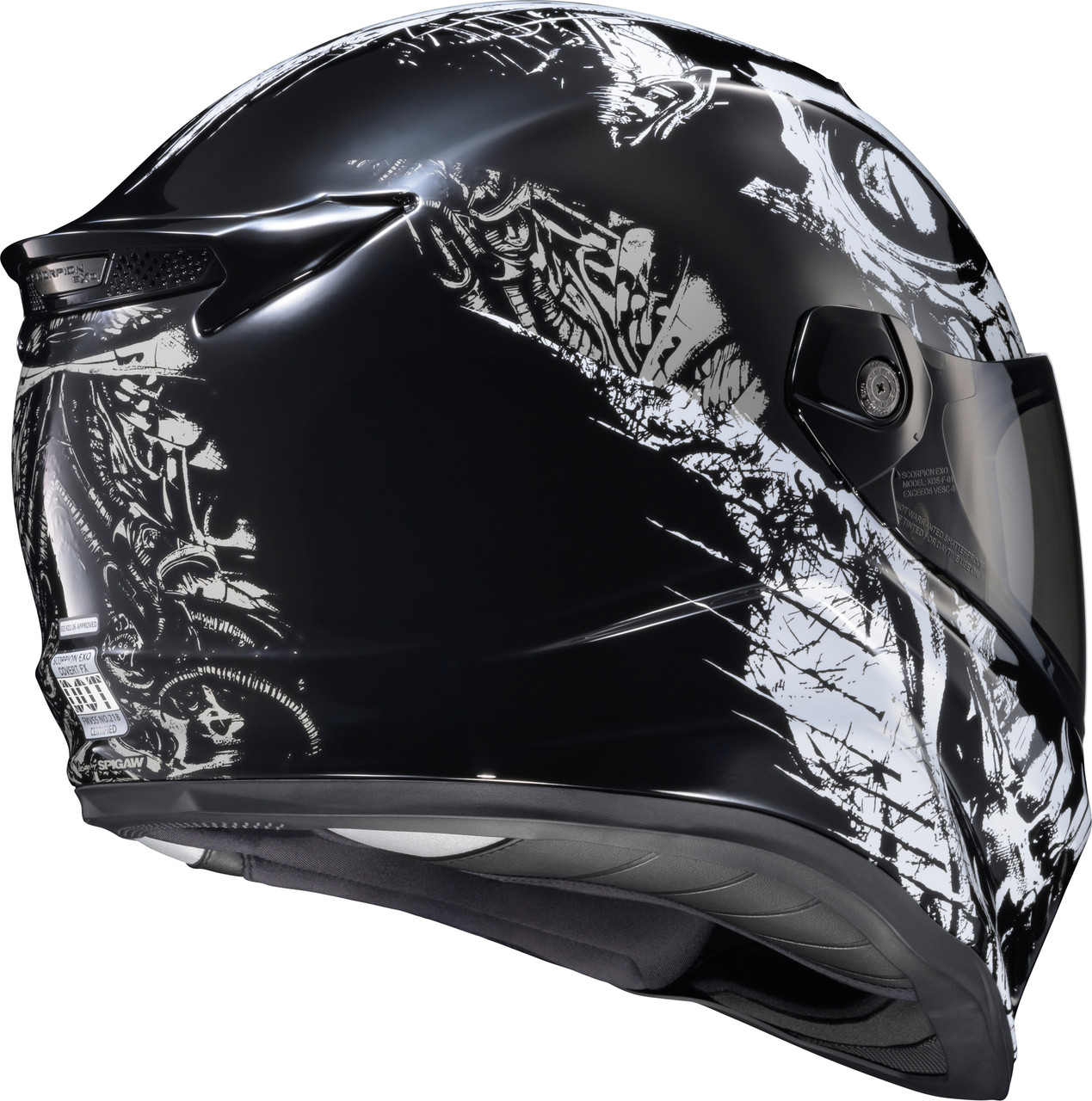 Scorpion EXO #CFX-2303 - Covert FX Full Face Helmet Caiman Gloss Black SM