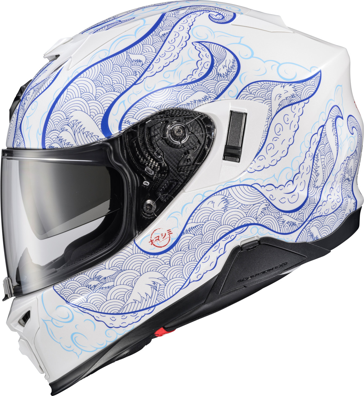 Scorpion EXO #T52-2312 - Exo-t520 Helmet Nama-shimi White/Blue XS