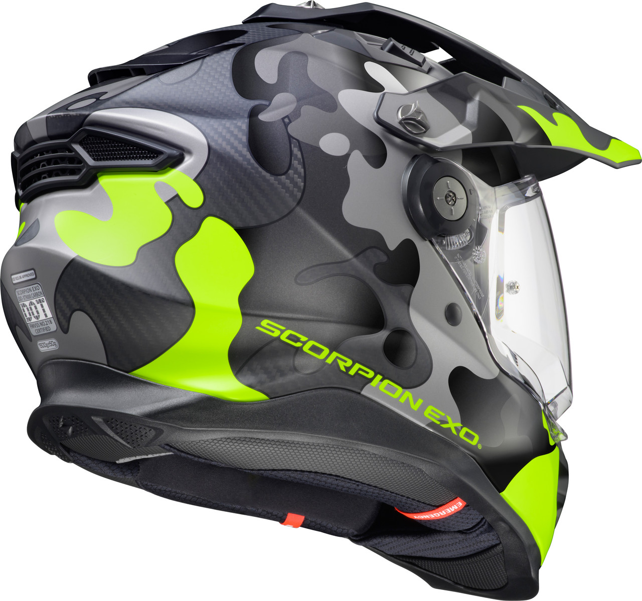 Scorpion EXO #XT9-2377 - Xt9000 Carbon Full Face Helmet Gilley Hi-vis/Grey 2X