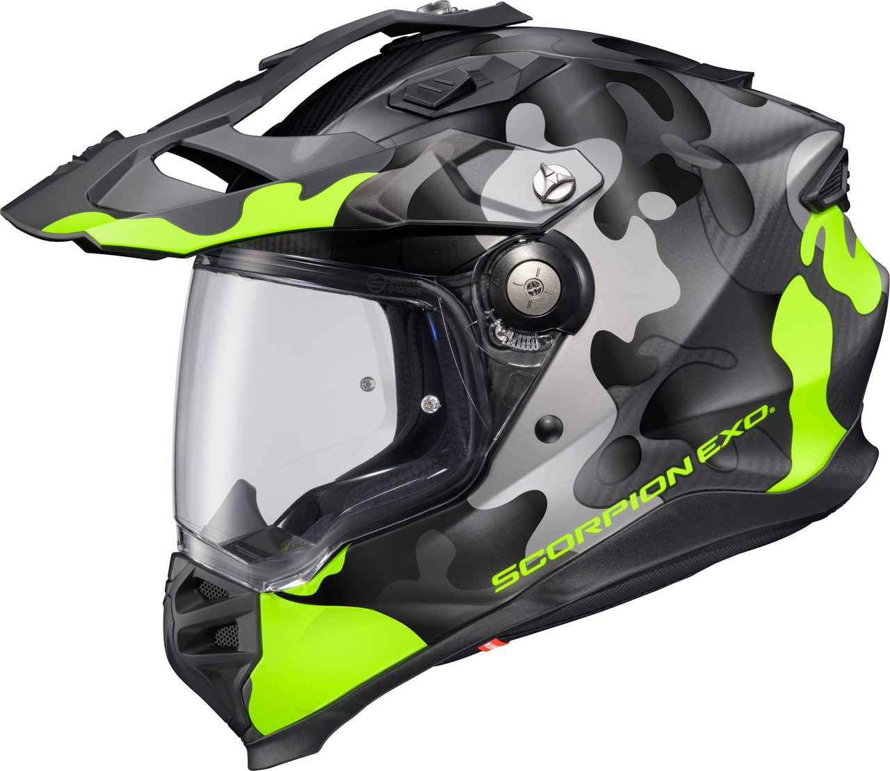 Scorpion EXO #XT9-2377 - Xt9000 Carbon Full Face Helmet Gilley Hi-vis/Grey 2X