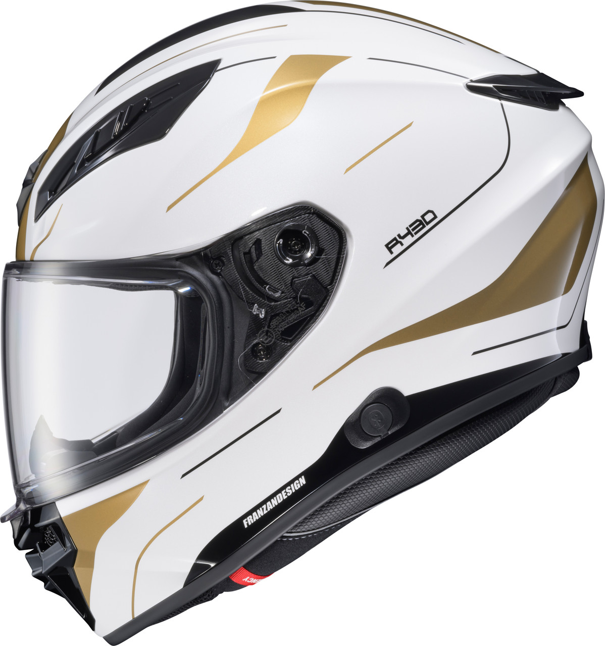 Scorpion EXO #43-3114 - Exo-r430 Full Face Helmet Cutlass White/Gold MD