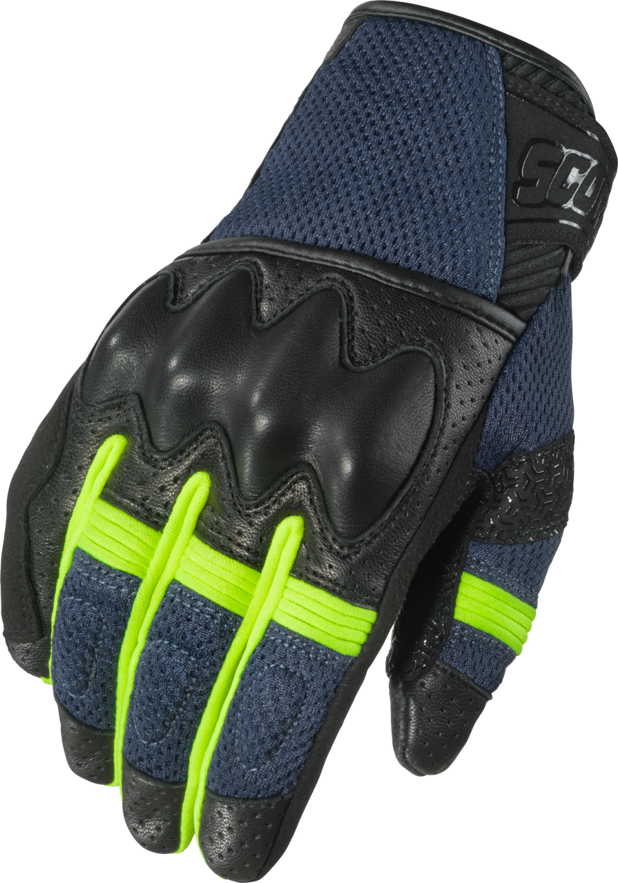 Scorpion EXO #G68-966 - Cool Hand PRO Gloves Dark Blue/Hi-viz XL