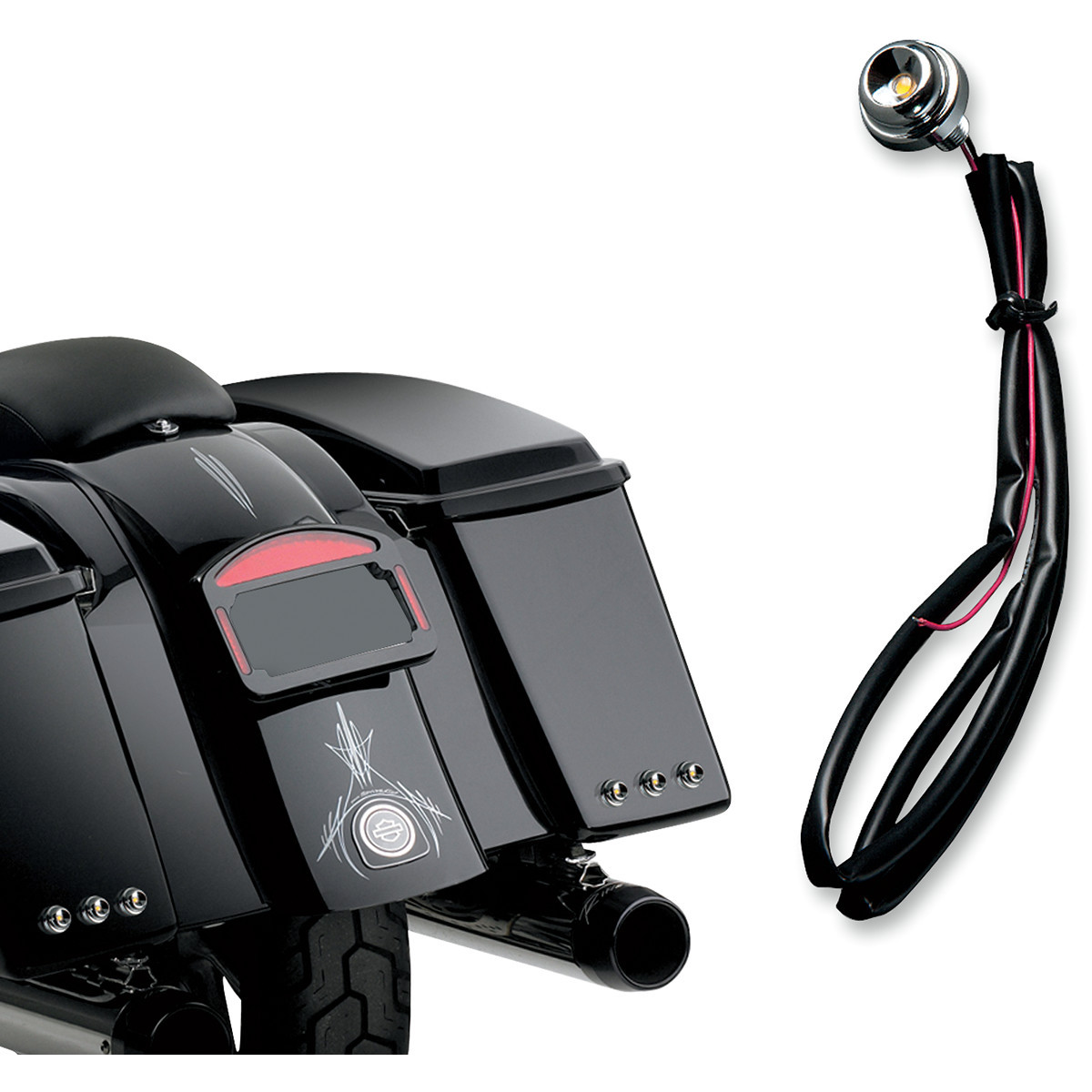 Cycle Visions #CV-4540 - Lucifer Light - Chrome/Red