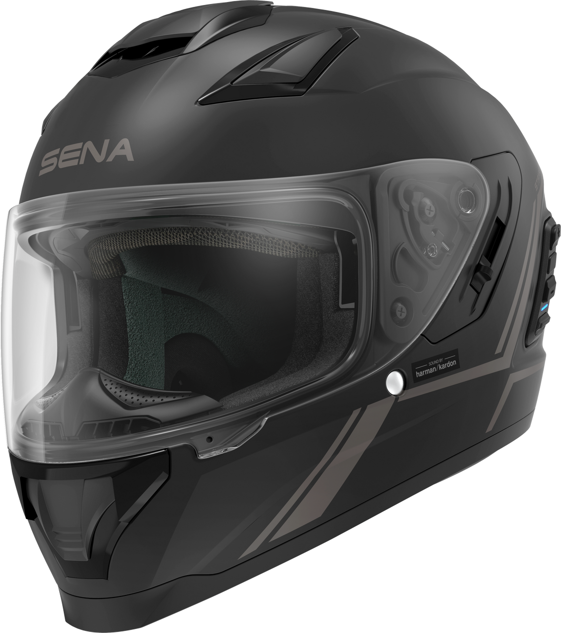 Sena #STRYKER-MB00M1 - Stryker Full Face Helmet with Mesh Intercom Matte Black MD