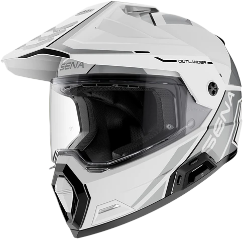 Sena #OUTLANDER-GWXXL1 - Outlander Smart DS Helmet White 2X