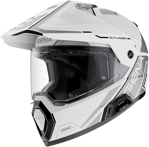 Sena #OUTLANDER-GW00S1 - Outlander Smart DS Helmet White SM