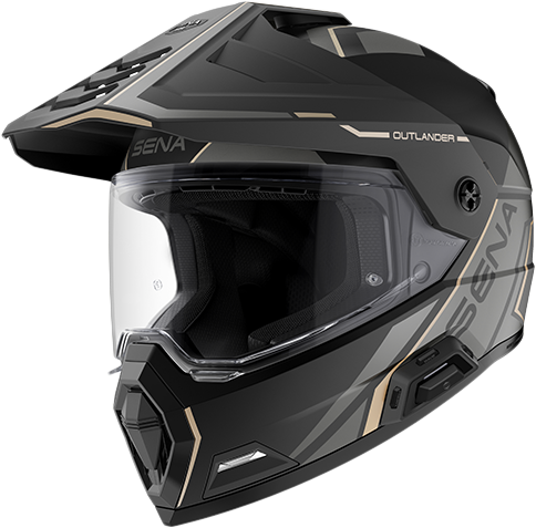 Sena #OUTLANDER-MB00M1 - Outlander Smart DS Helmet Matte Black MD