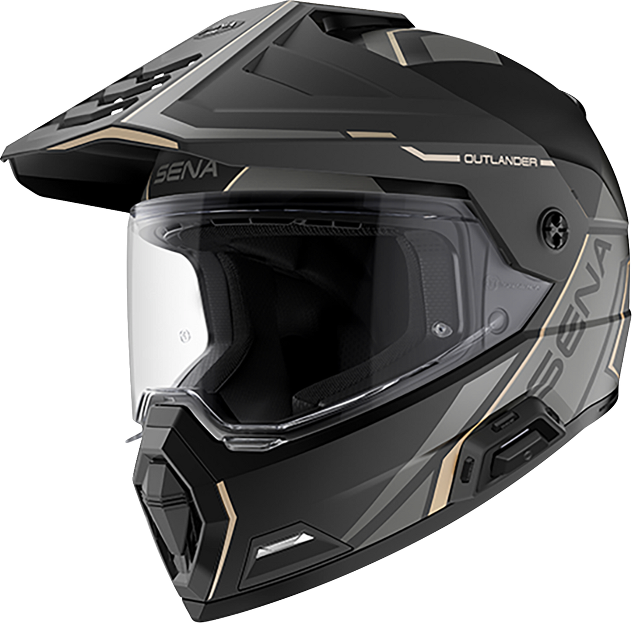 Sena #OUTLANDER-MB0XL1 - Outlander Helmet - Matte Black - XL