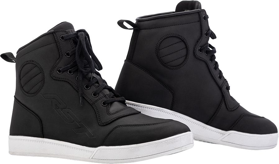RST #103126BLK-38 - Womens Hitop Moto CE WP Shoe Black 7