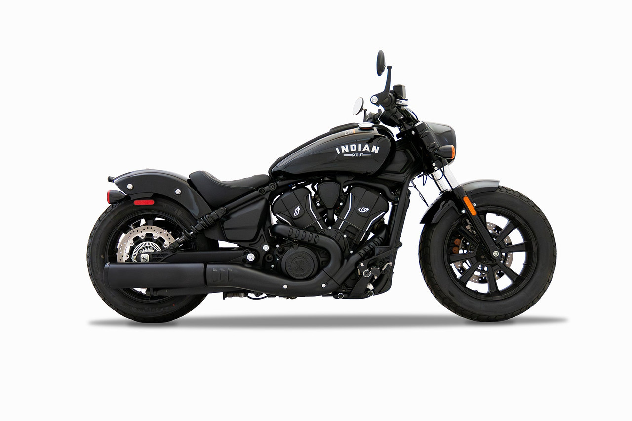 Rinehart Racing 500-0506 - DBX45 Slip-On Exhaust for 2025-Later Indian Scout 2-into-1 - Chrome