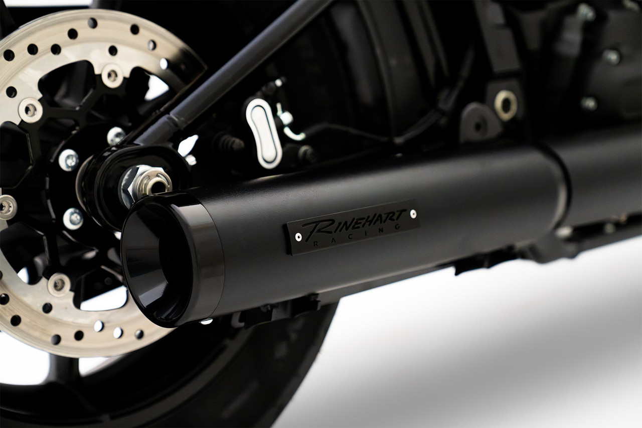 Rinehart Racing 500-1251 - 4" HP40 2-into-1 Slip-On for 2025-Later Softail - Black
