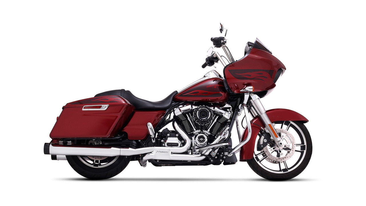 Rinehart Racing 100-1406 - Slimline Duals Header for Harley Touring - 2017-Later / Chrome for HP45XL Mufflers
