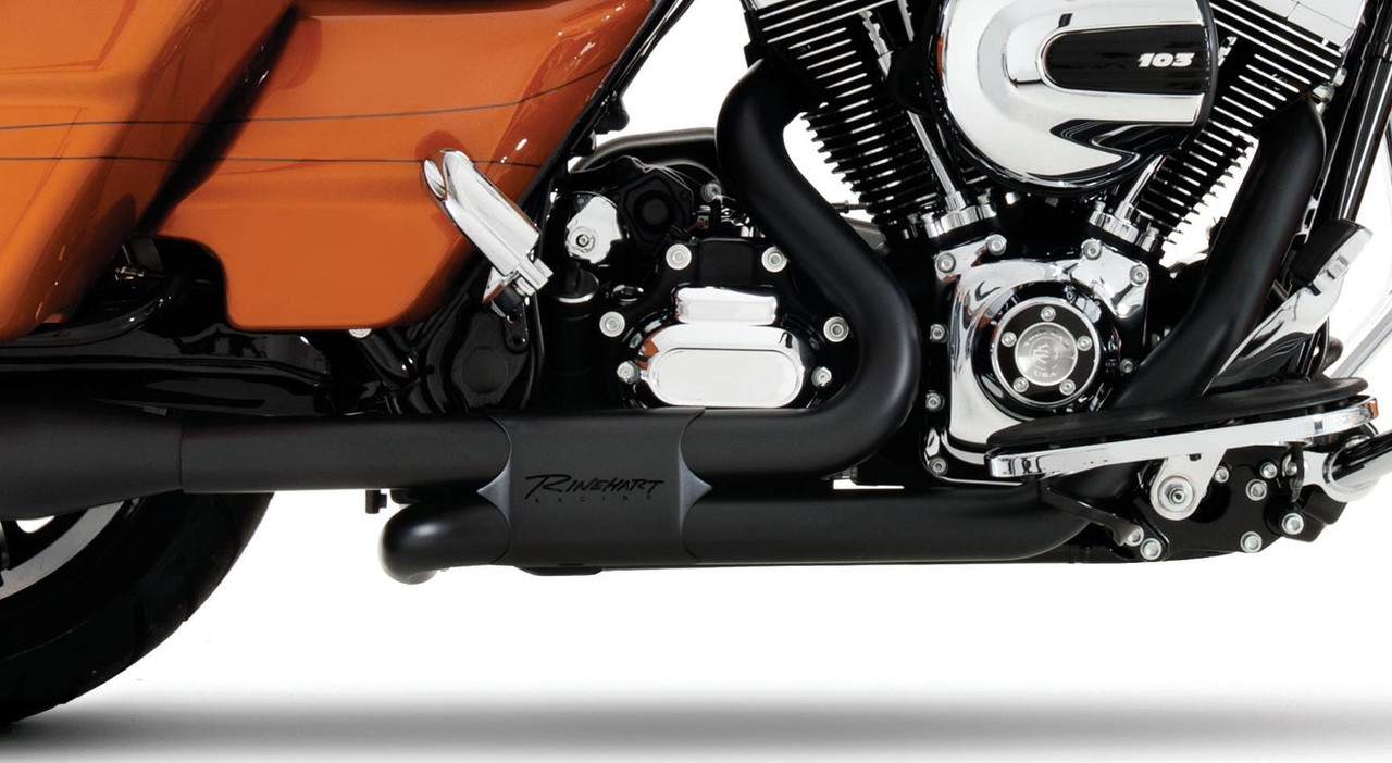 Rinehart Racing 100-1406 - Slimline Duals Header for Harley Touring - 2017-Later / Chrome for HP45XL Mufflers