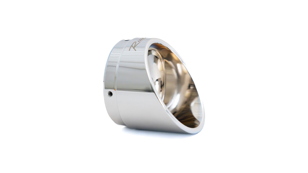 Rinehart Racing 500-0565C-Slash - 4.5" DBX45 Slip-On Exhaust For Indian - 2014-Later / Chrome with Chrome Slash End Caps