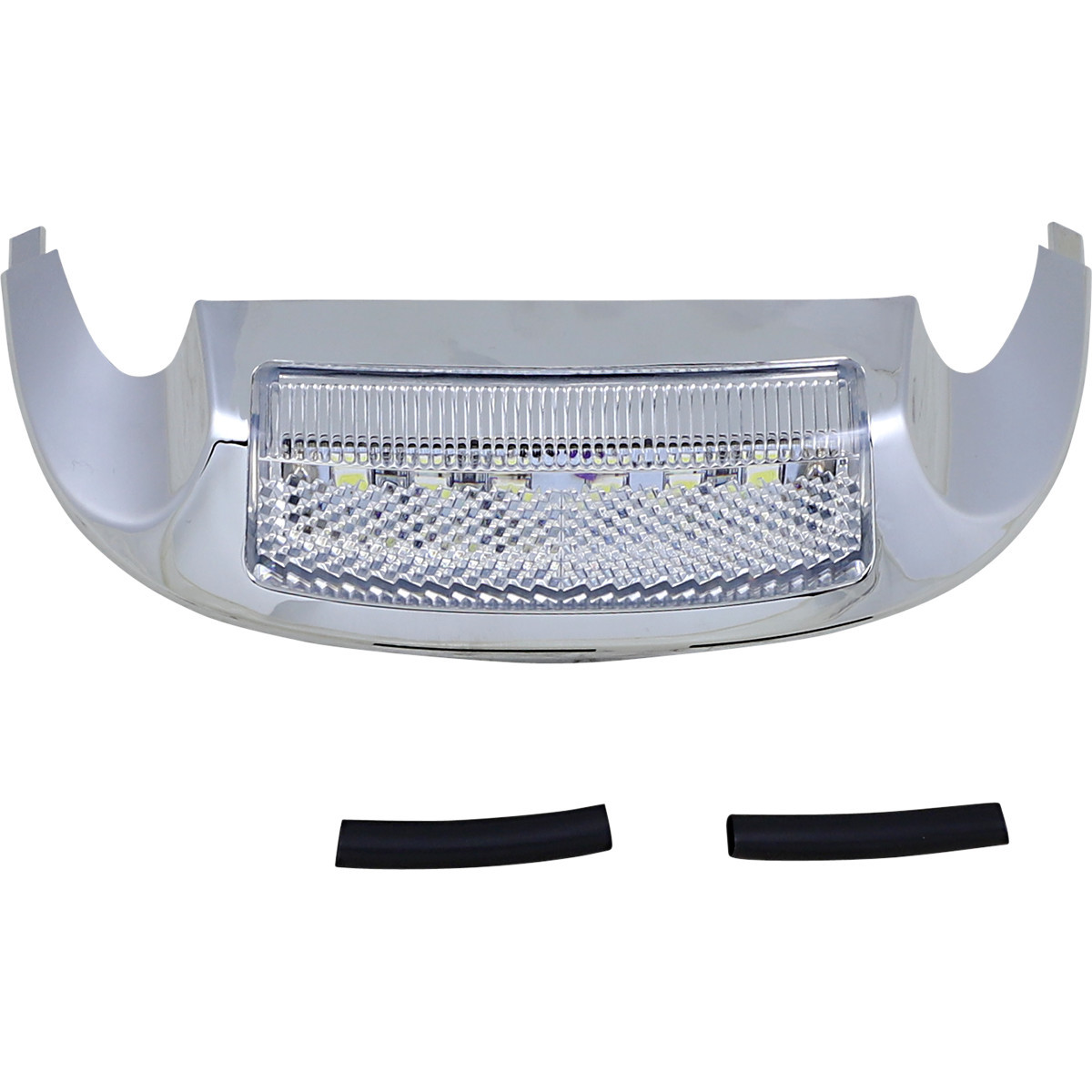 Custom Dynamics #GEN-FT-WC - LED Front Fender Tip - White LED/Clear Lens - Chrome