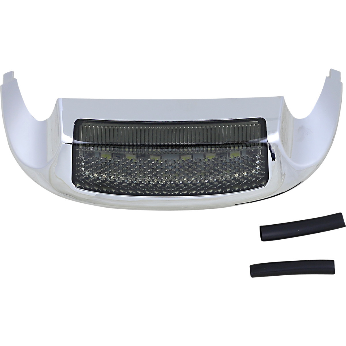 Custom Dynamics #GEN-FT-WS - LED Front Fender Tip - White LED/Smoke Lens - Chrome