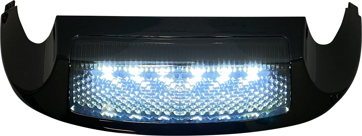 Led Front Fender Tip - White LED/Clear Lens -Black