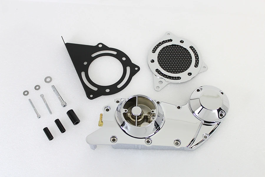 Motorshop #78107 - Chrome Cam and Sprocket Cover Set