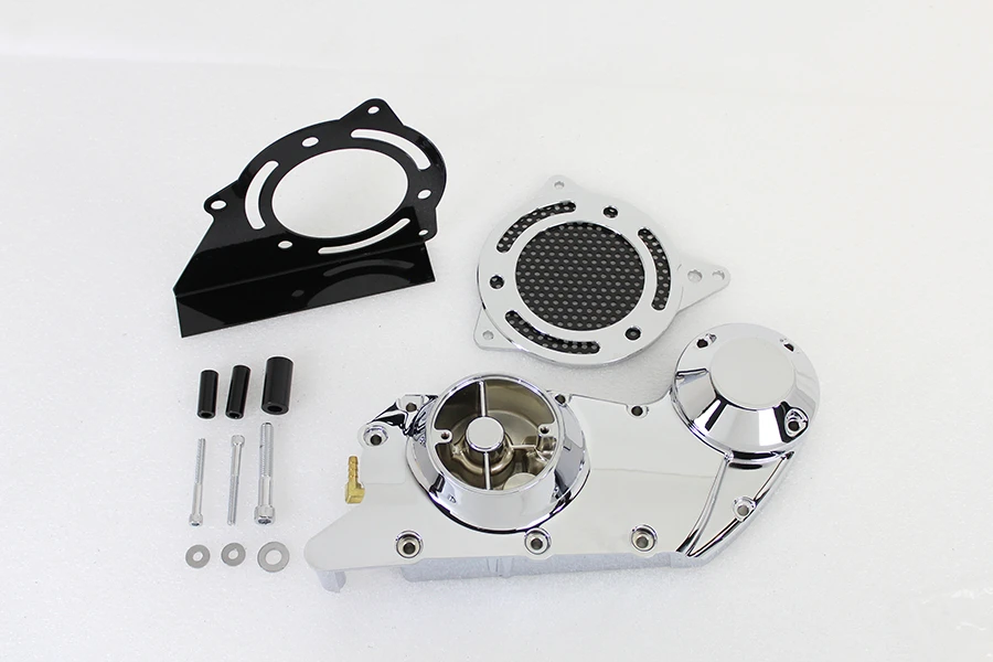 Motorshop #78107 - Chrome Cam and Sprocket Cover Set