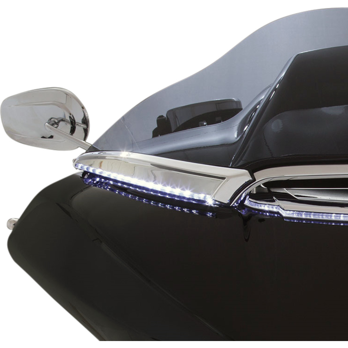 Ciro #11050 - LED Windshield Trim - Chrome - FLTR