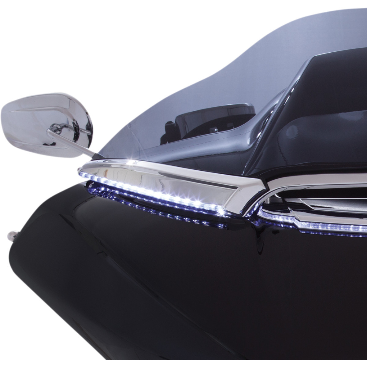 Ciro #11050 - LED Windshield Trim - Chrome - FLTR