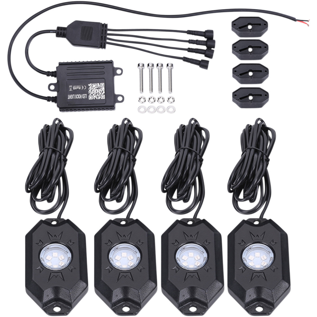 Brite-lites #BL-RGBROCK4 - LED Rock Light Kit - RGB and Bluetooth