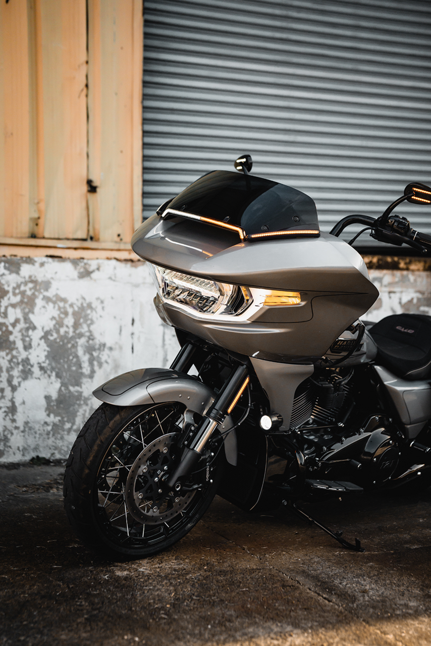 Custom Dynamics #CD-FORK-BCM-AB - LED Fork Light - Amber - Black