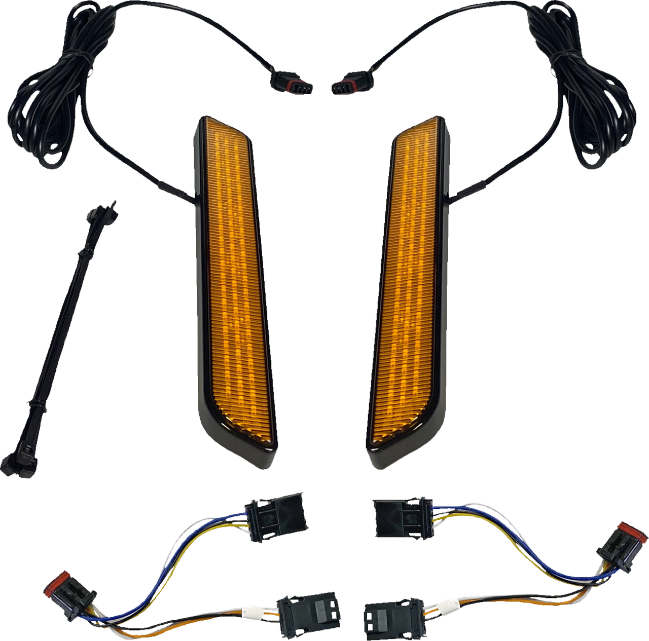 LED Fork Light - Amber - Black