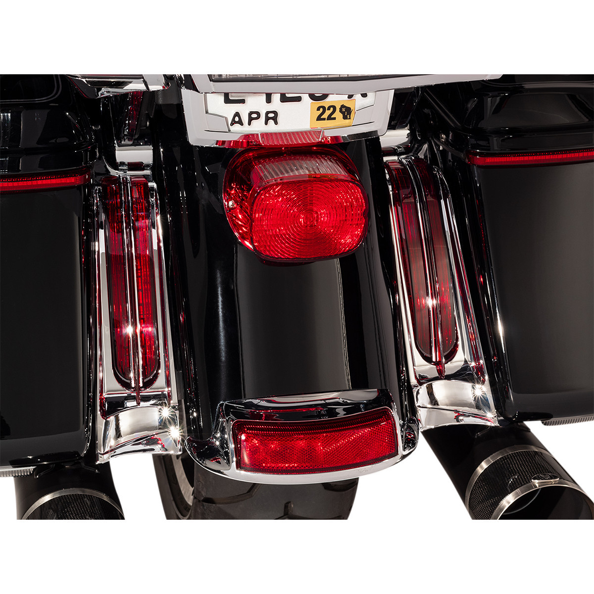 Ciro #40050 - Filler Panel Light - Red Lens - Red LEDs - Chrome
