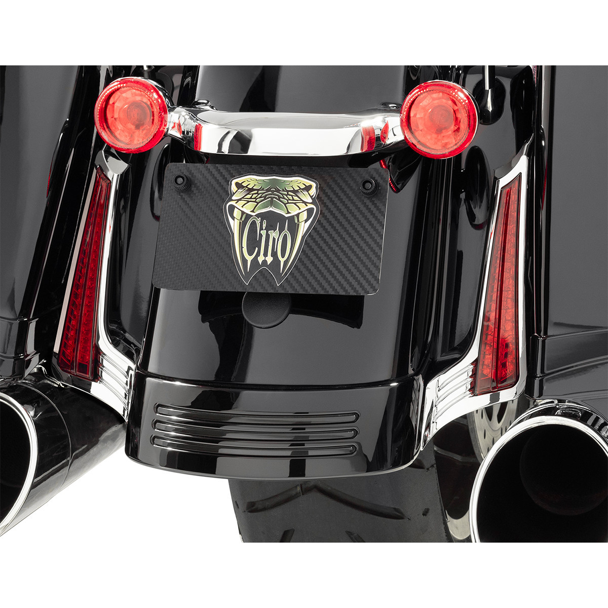 Ciro #40044 - Filler Panel Light - Red Lens - Red LEDs - Chrome