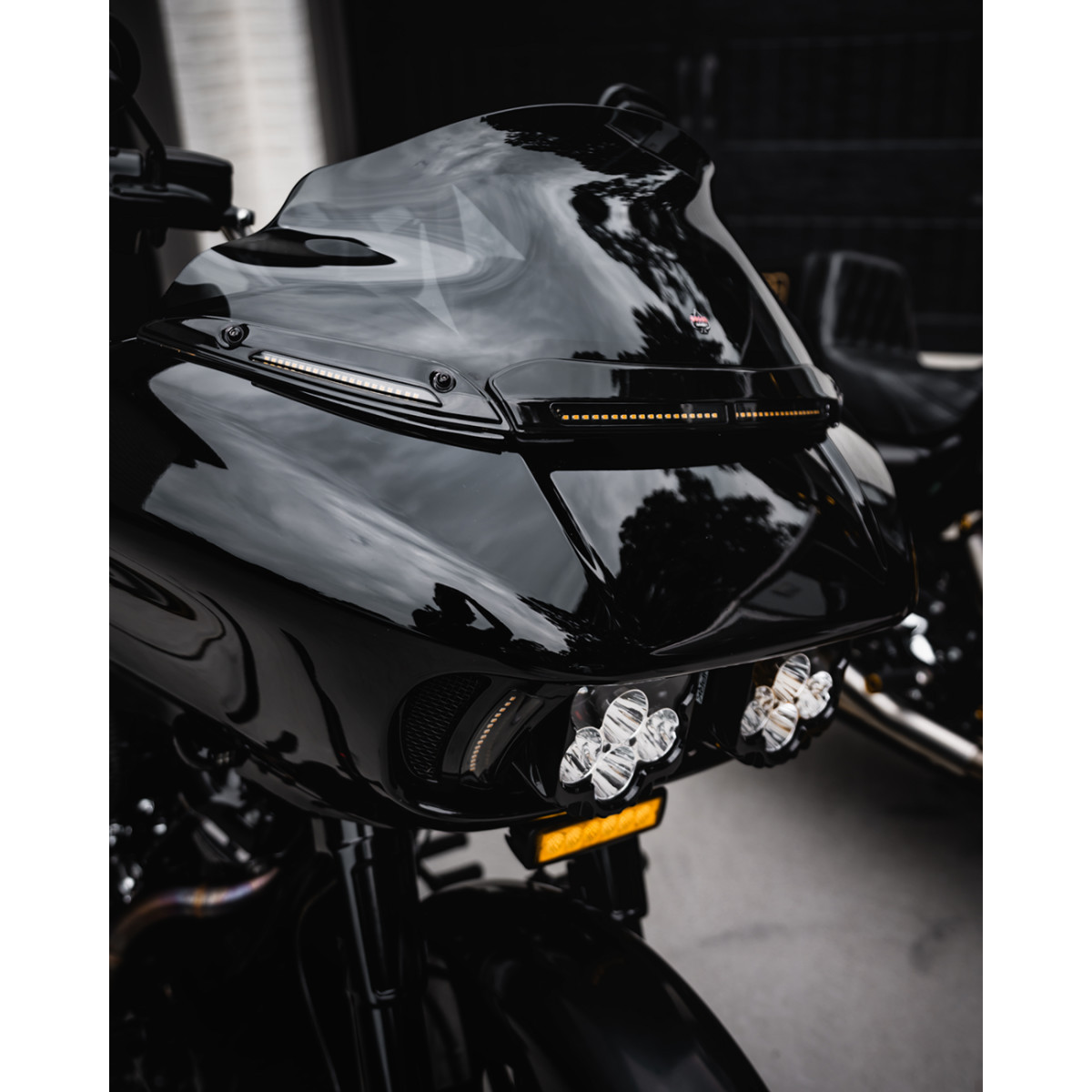 Custom Dynamics #CD-RG-SWT-AW2-B - Windshield Trim - Sequential Turn Signal - Black
