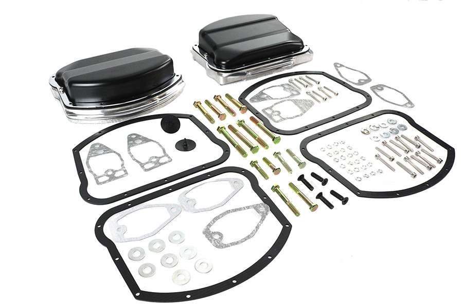 V-Twin #602095 - Panhead Evolution Rocker Box Set Black