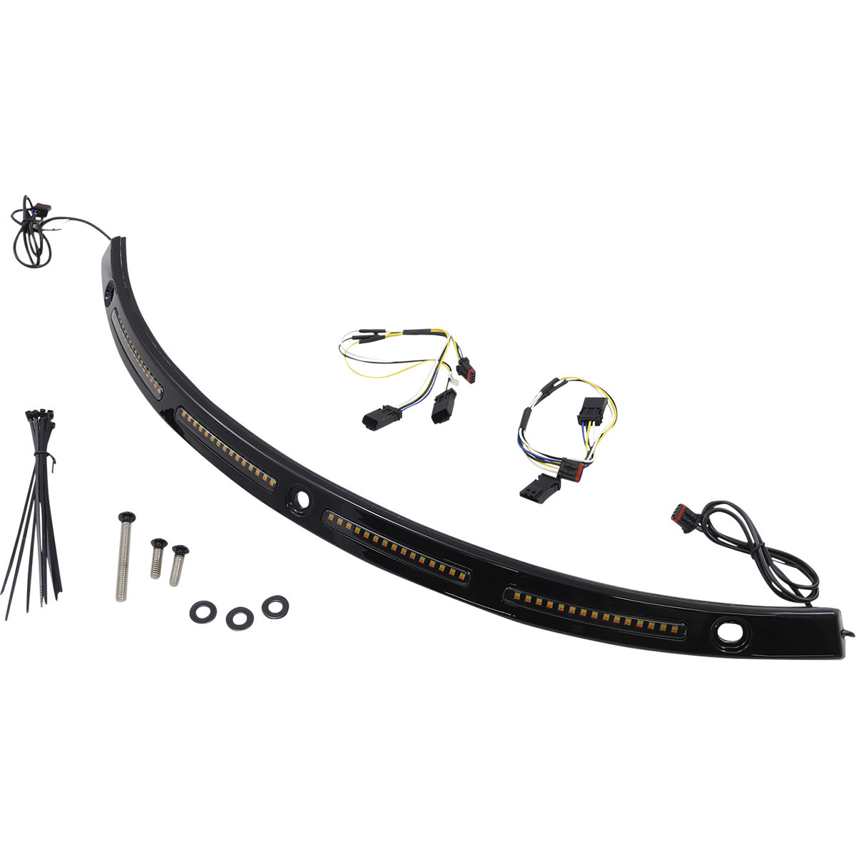 Custom Dynamics #CD-WT2-SEQ-14-B - Windshield Trim - Sequential Turn Signals - Black