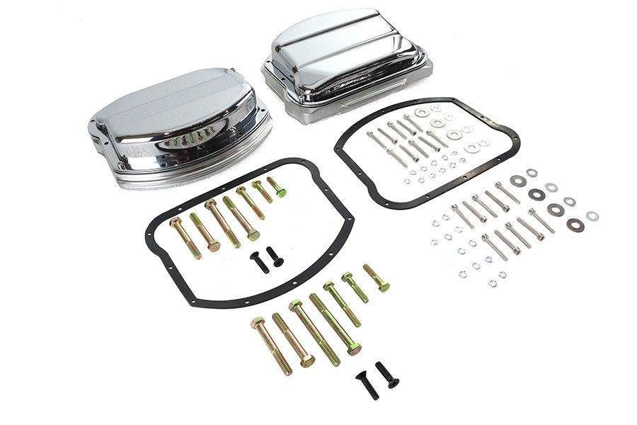 V-Twin #02000 - Panhead Evolution Rocker Box Set Chrome